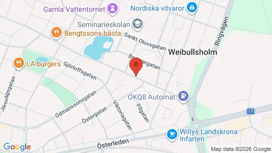 Lägenheter att hyra i Landskrona - kort over placeringen