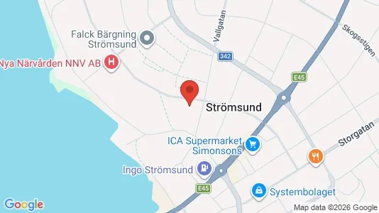 Lägenheter att hyra i Strömsund - kort over placeringen