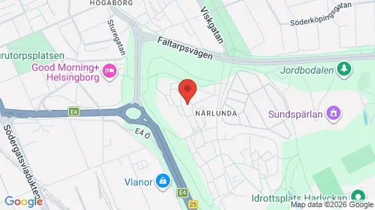 Lägenheter till salu i Helsingborg - kort over placeringen