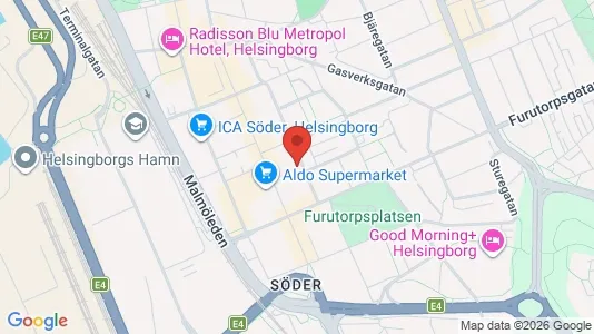 Lägenheter till salu i Helsingborg - kort over placeringen