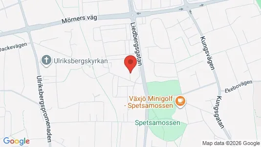 Lägenheter att hyra i Växjö - kort over placeringen