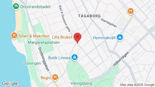 Lägenheter till salu i Helsingborg - kort over placeringen