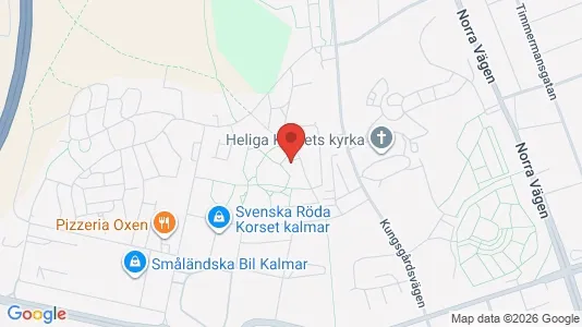 Lägenheter att hyra i Kalmar - kort over placeringen