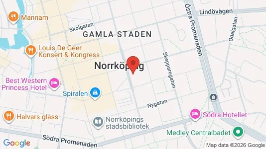 Lägenheter att hyra i Norrköping - kort over placeringen