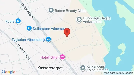 Lägenheter att hyra i Vänersborg - kort over placeringen
