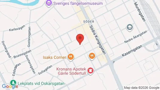 Lägenheter att hyra i Gävle - kort over placeringen