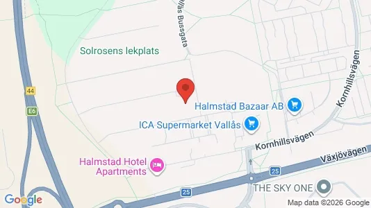 Lägenheter att hyra i Halmstad - kort over placeringen