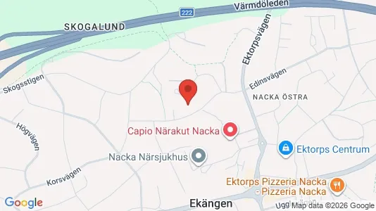 Lägenheter att hyra i Nacka - kort over placeringen