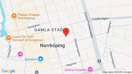 Lägenheter att hyra i Norrköping - kort over placeringen