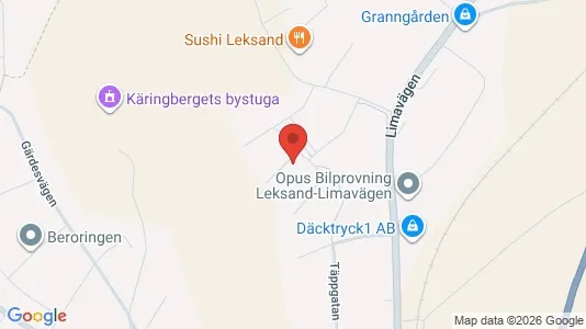 Lägenheter att hyra i Leksand - kort over placeringen
