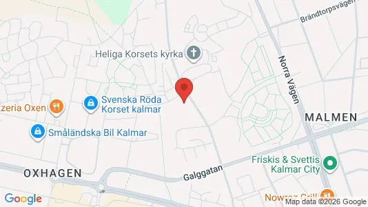 Lägenheter att hyra i Kalmar - kort over placeringen