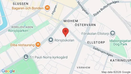 Lägenheter att hyra i Malmö Centrum - kort over placeringen
