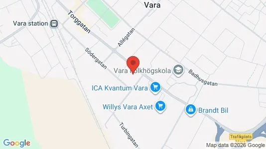 Lägenheter att hyra i Vara - kort over placeringen