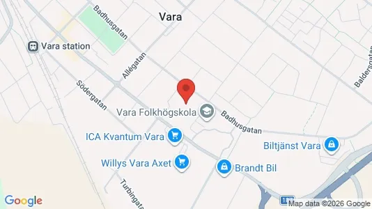 Lägenheter att hyra i Vara - kort over placeringen
