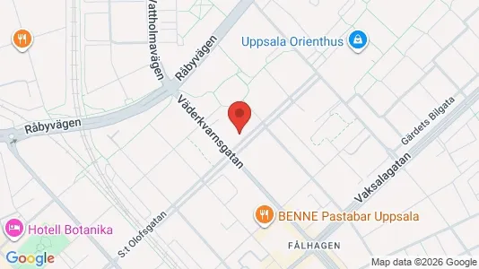Lägenheter till salu i Uppsala - kort over placeringen