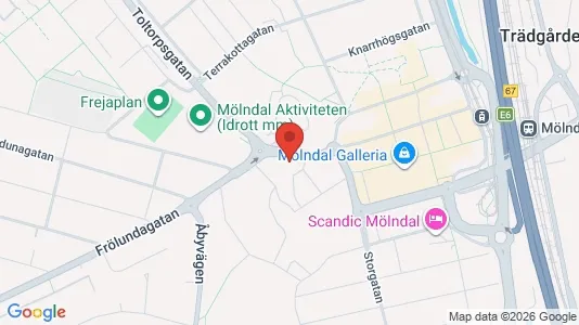 Bostadsrätter till salu i Mölndal - kort over placeringen