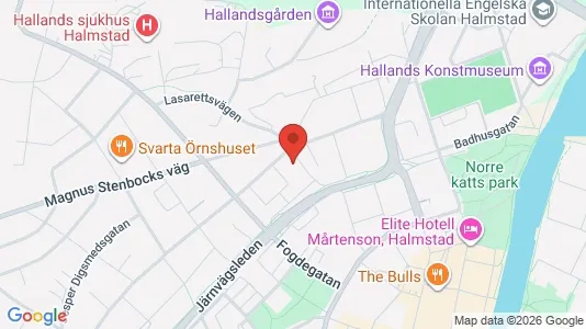 Bostadsrätter till salu i Halmstad - kort over placeringen