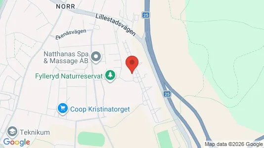 Bostadsrätter till salu i Växjö - kort over placeringen