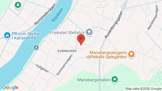 Bostadsrätter till salu i Karlstad - kort over placeringen