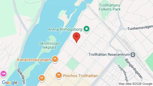 Lägenheter till salu i Trollhättan - kort over placeringen