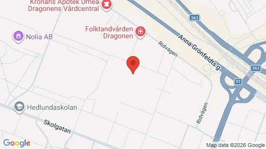 Lägenheter till salu i Umeå - kort over placeringen