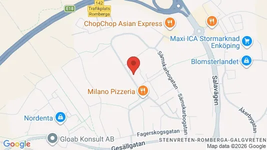 Lägenheter att hyra i Enköping - kort over placeringen