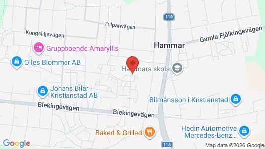 Lägenheter att hyra i Kristianstad - kort over placeringen
