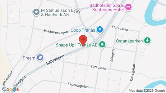 Lägenheter att hyra i Tranås - kort over placeringen