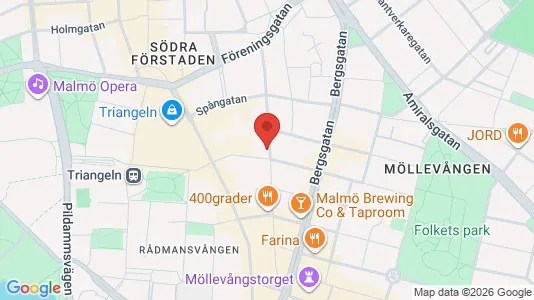Lägenheter att hyra i Malmö Centrum - kort over placeringen