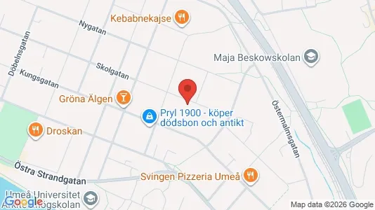 Lägenheter att hyra i Umeå - kort over placeringen