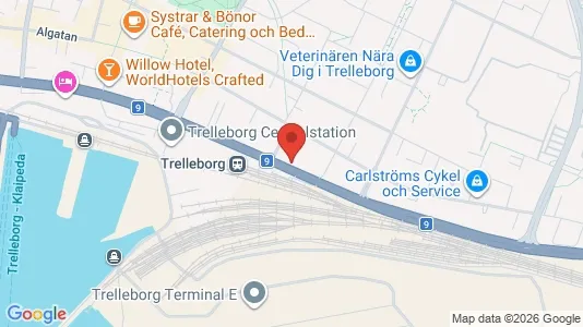 Lägenheter att hyra i Trelleborg - kort over placeringen