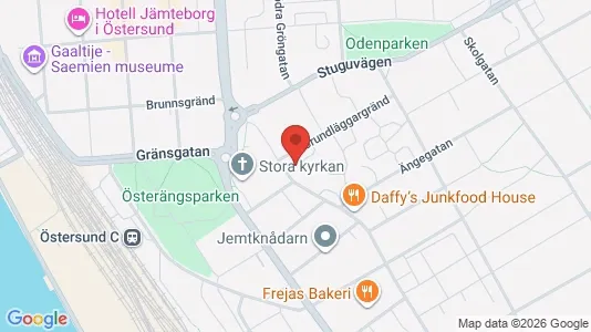 Lägenheter att hyra i Östersund - kort over placeringen