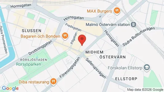 Lägenheter att hyra i Malmö Centrum - kort over placeringen