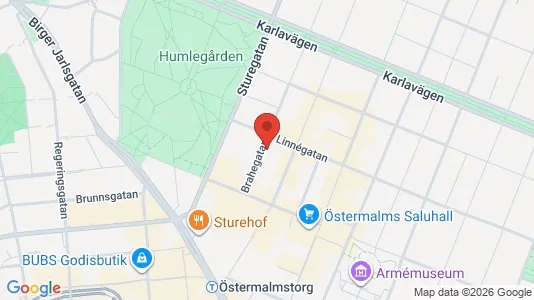 Lägenheter att hyra i Östermalm - kort over placeringen
