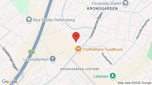 Lägenheter att hyra i Trollhättan - kort over placeringen