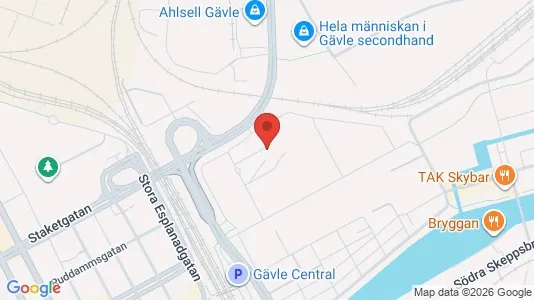 Lägenheter att hyra i Gävle - kort over placeringen