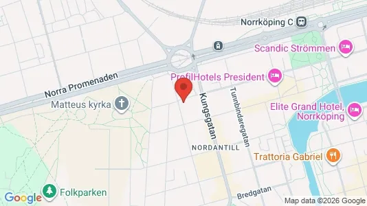 Lägenheter att hyra i Norrköping - kort over placeringen