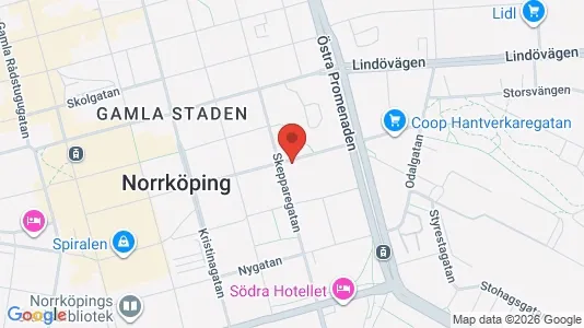 Lägenheter att hyra i Norrköping - kort over placeringen
