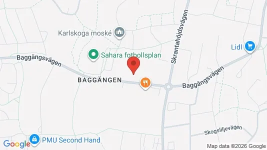 Rum att hyra i Karlskoga - kort over placeringen