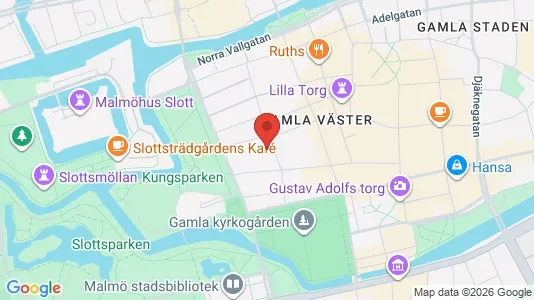 Bostadsrätter till salu i Malmö Centrum - kort over placeringen