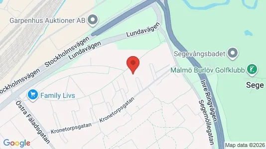 Lägenheter att hyra i Kirseberg - kort over placeringen
