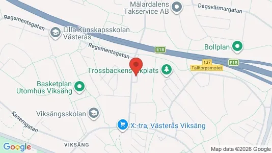 Lägenheter att hyra i Västerås - kort over placeringen