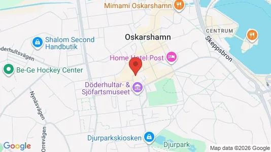 Lägenheter att hyra i Oskarshamn - kort over placeringen