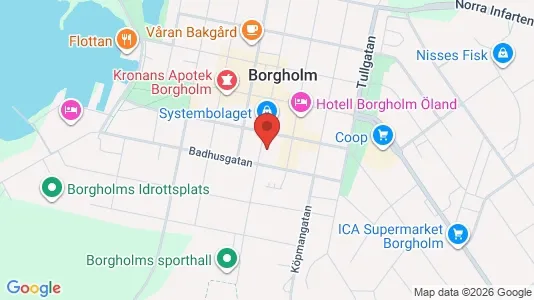 Lägenheter att hyra i Borgholm - kort over placeringen