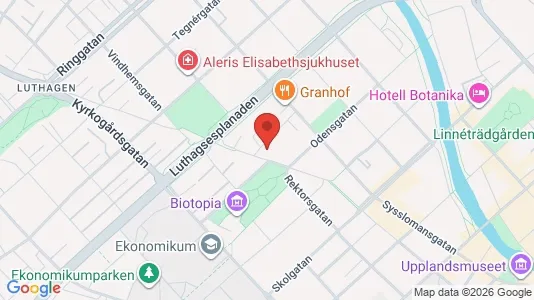 Lägenheter till salu i Uppsala - kort over placeringen