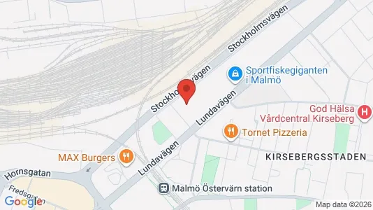 Lägenheter att hyra i Kirseberg - kort over placeringen