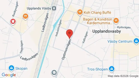 Bostadsrätter till salu i Upplands Väsby - kort over placeringen