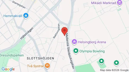 Bostadsrätter till salu i Helsingborg - kort over placeringen