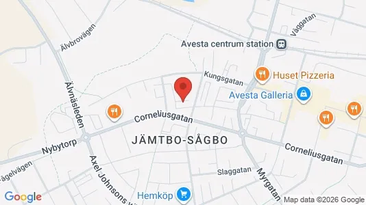 Bostadsrätter till salu i Avesta - kort over placeringen