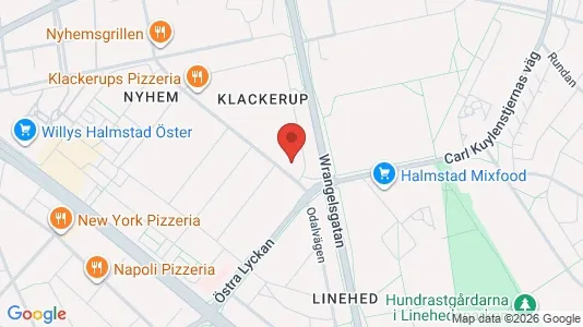 Lägenheter att hyra i Halmstad - kort over placeringen